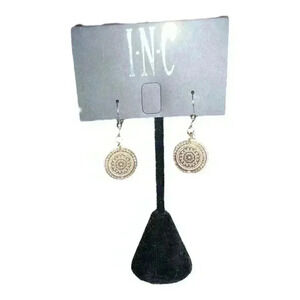I.N.C.‎ Gold/Silver Round Drop Earrings